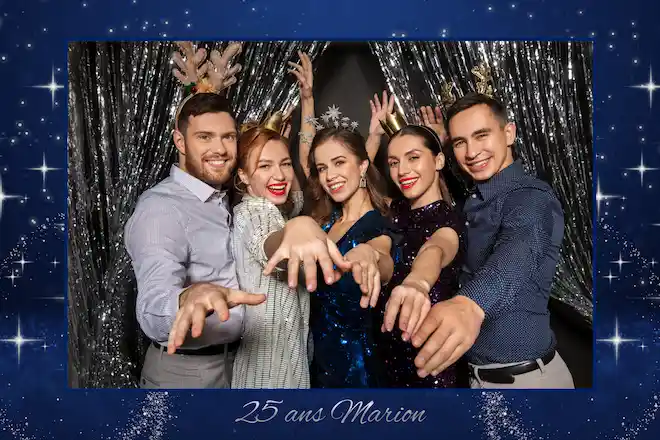 Cadre photobooth personnalisé pour anniversaire