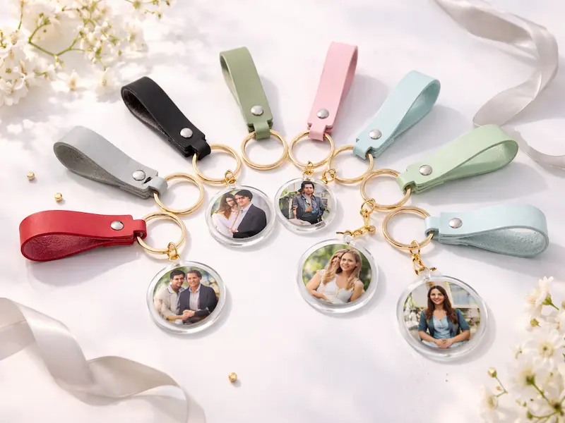 Porte-clés photo avec lanières couleurs — TM'Z Events